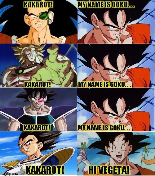 vegeta saying kakarot