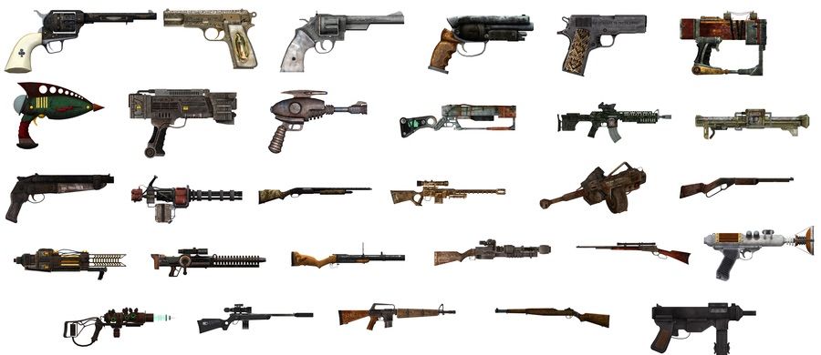fallout new vegas weapons list