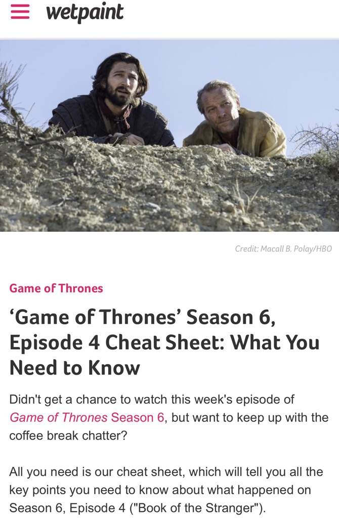 S6e4 Book Of The Stranger Notes Thrones Amino