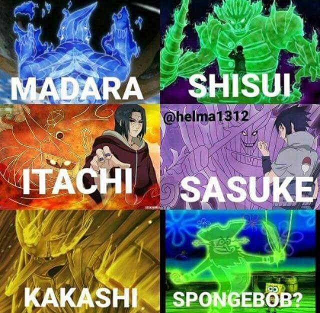 Spongebob sharingan eyes | Anime Amino