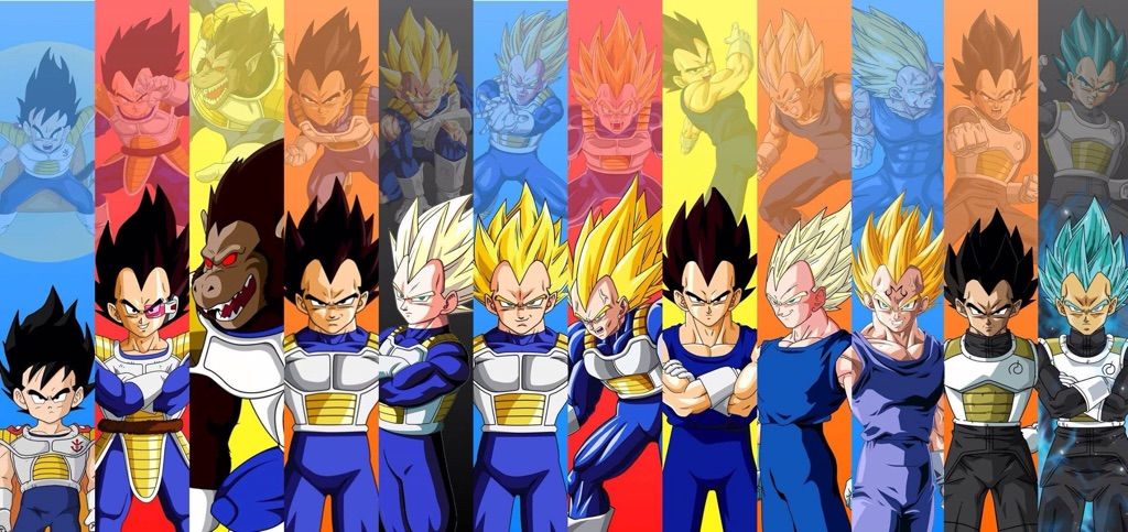 Todas Las Transformaciones De Vegeta En Dragon Ball 9186