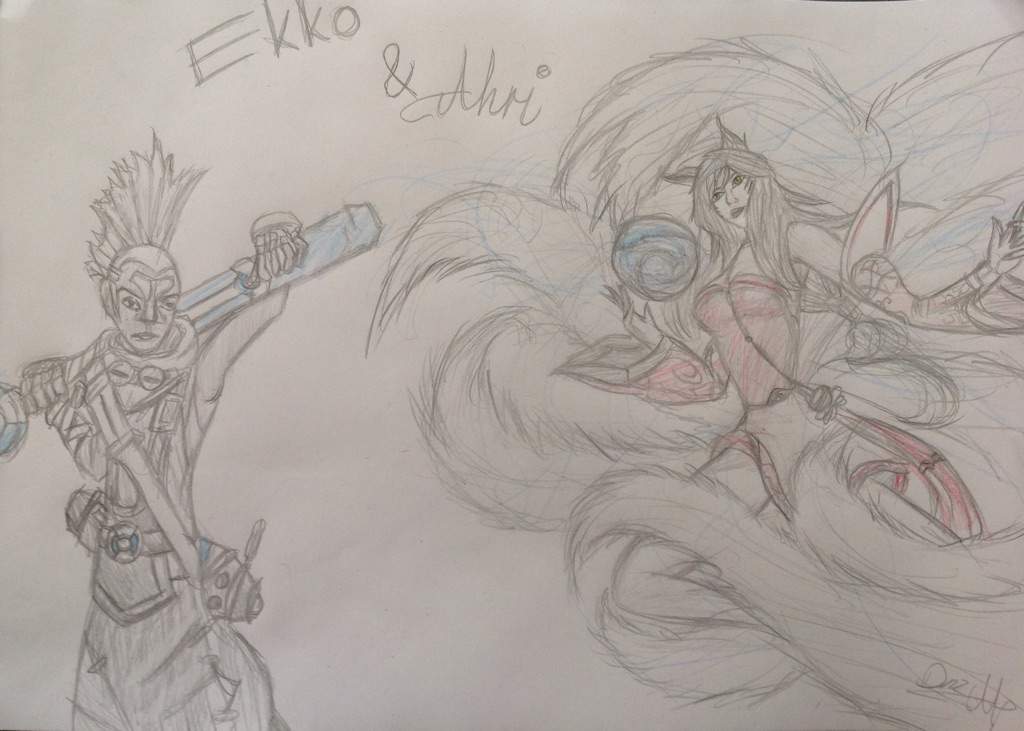 Ahri & Ekko fanart (request) | League Of Legends Official Amino