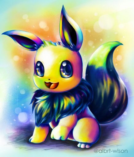 Rainbow Eevee | Pokémon Amino