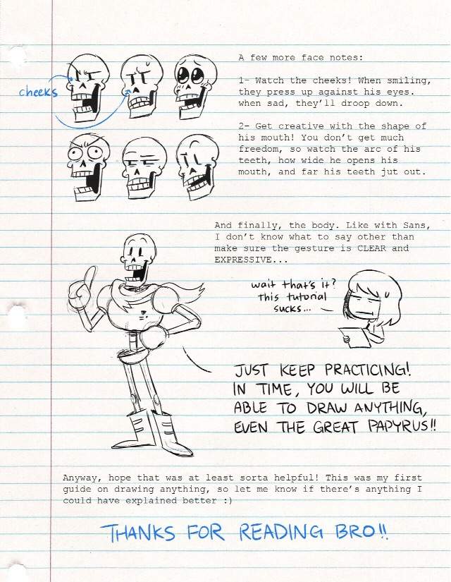 How To Draw Papyrus Undertale Amino