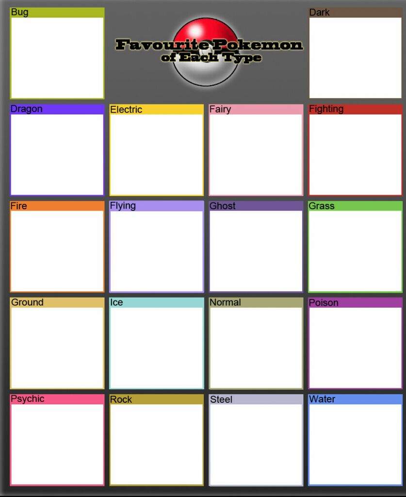 Favorite pokemon of each typ | Pokémon Amino