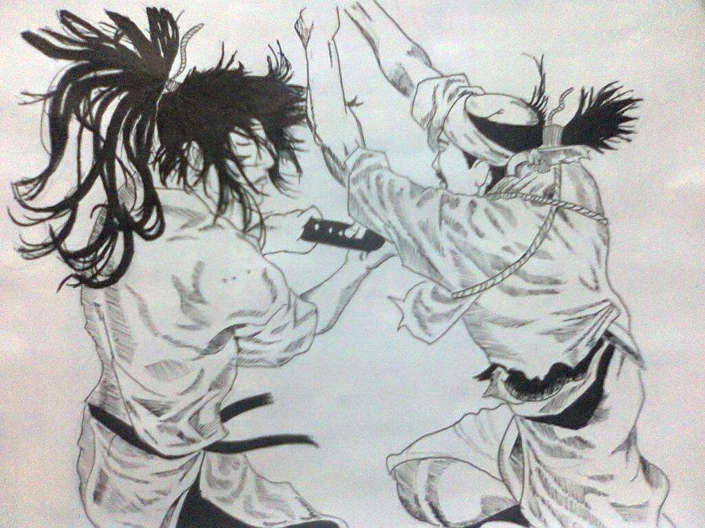 Drawing vagabond fight scene! 