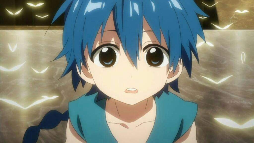 Anime boy blue hair