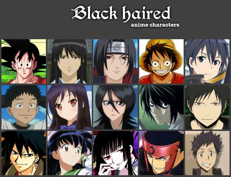 Black Hair Anime Characters Anime Amino