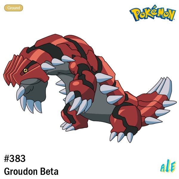 4. Groudon: This looks pretty cool but honestly looks a bit scary. 