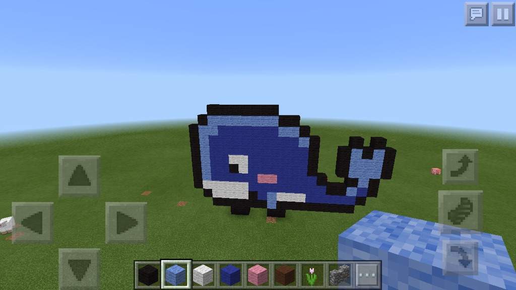 Whale pixel art | Minecraft Amino