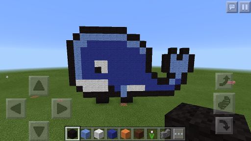 Whale pixel art | Minecraft Amino