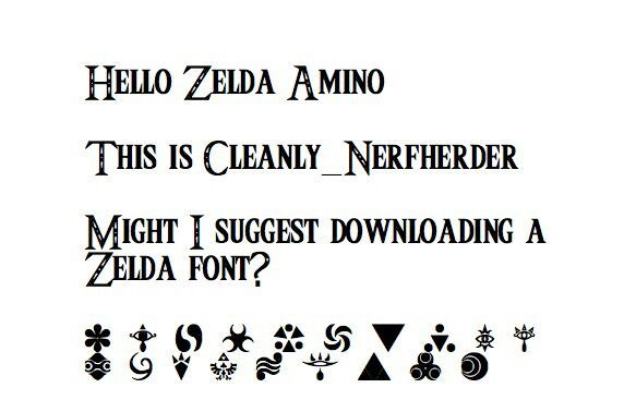 legend of zelda breath of the wild letters font