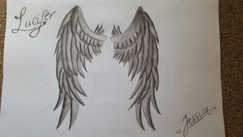 Lucifer Morningstar Wings Drawing / Lucifer S Wings Lucifer Wiki Fandom