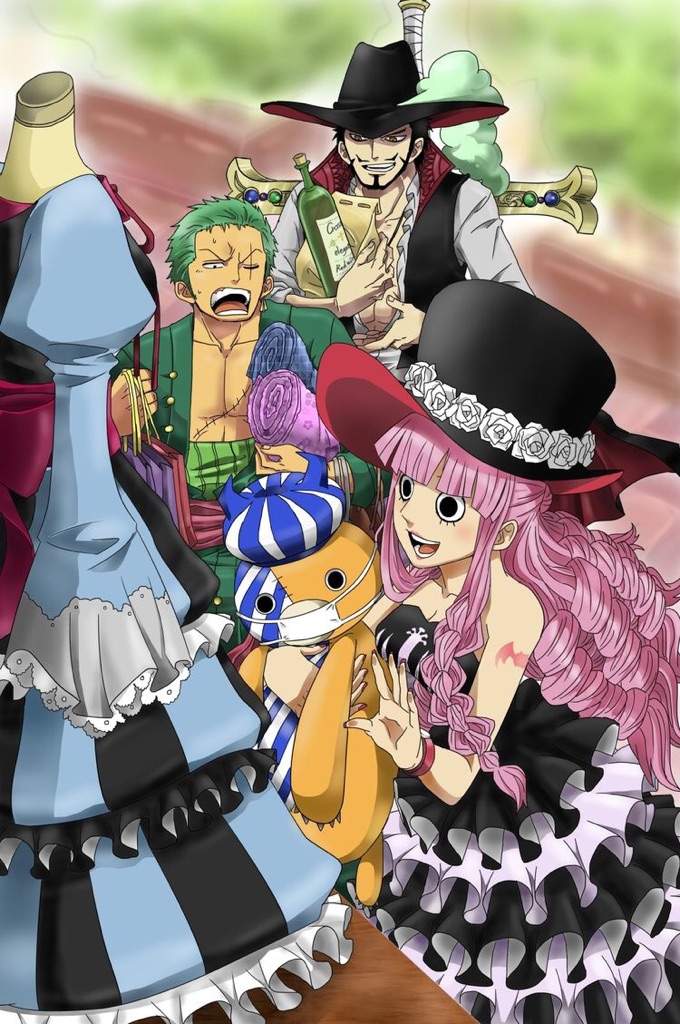 Zoro, Mihawk and Perona | One Piece Amino