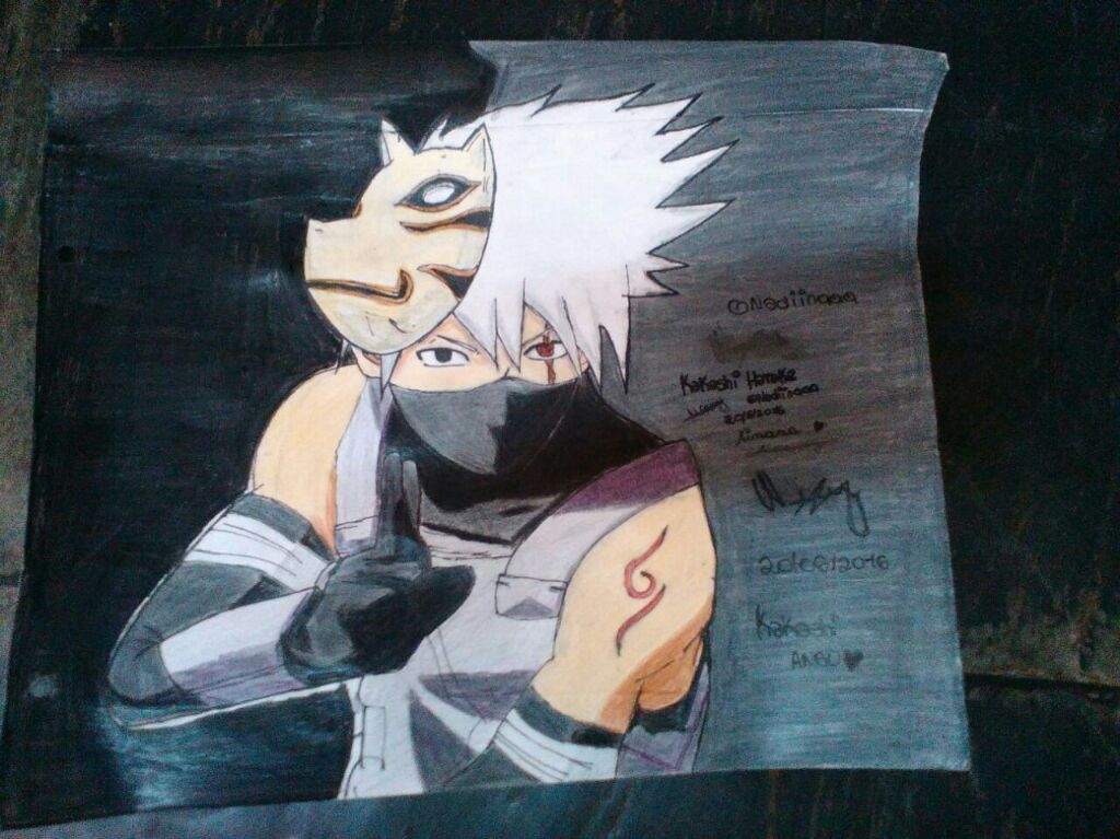 Dibujo de Kakashi ElNinjaQueCopia Anbu [Paso a Paso