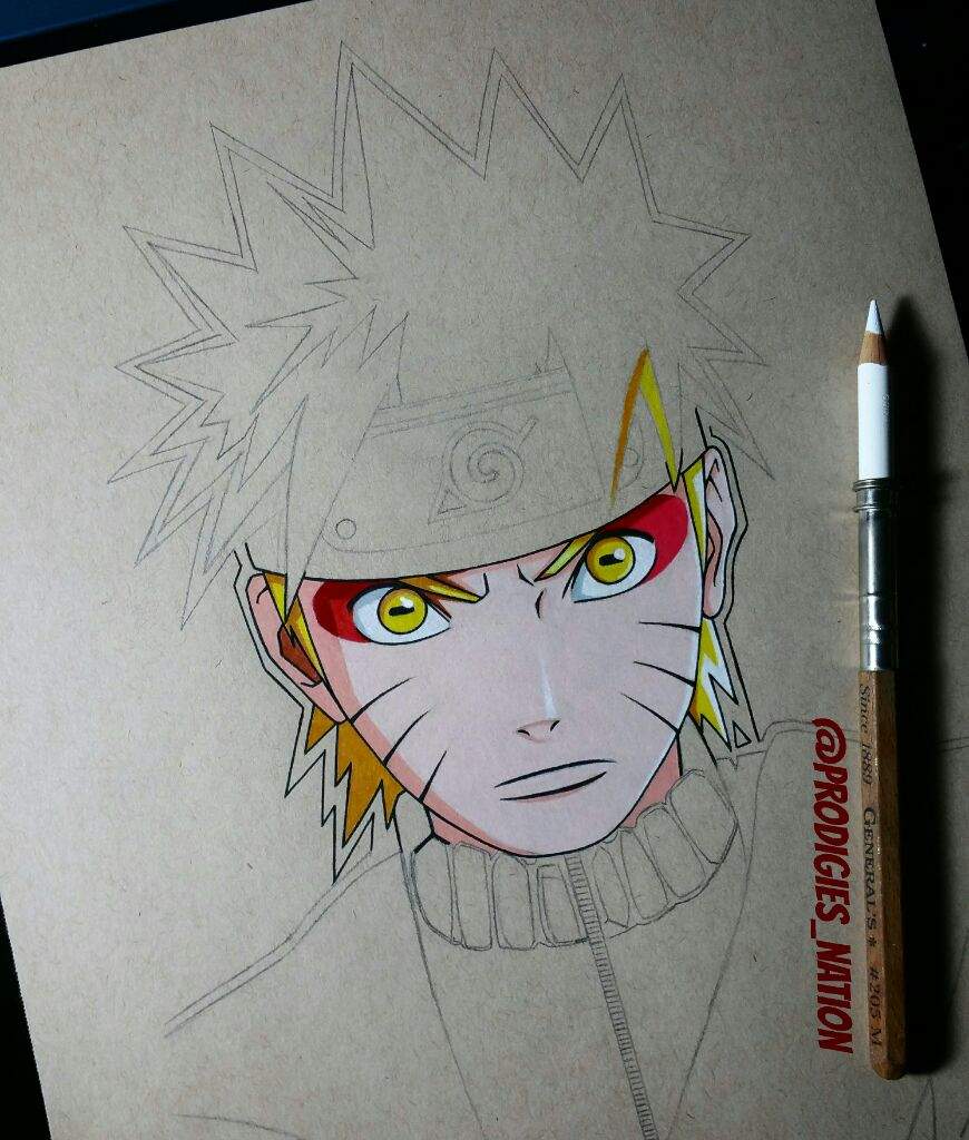 Colored Pencil Drawing Naruto