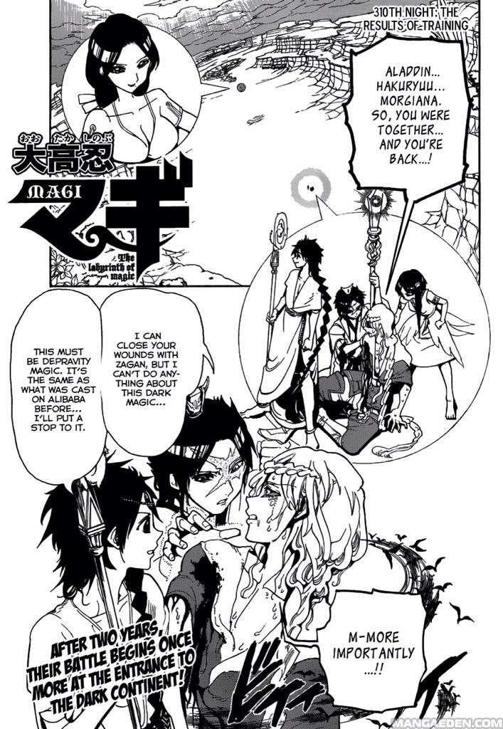 Magi Chapter 310 The Result Of Training Anime Amino