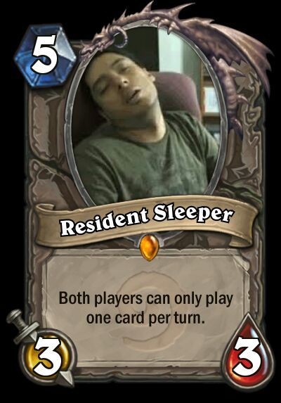 Resident Sleeper, Legendary Custom Card | Hearthstone Amino