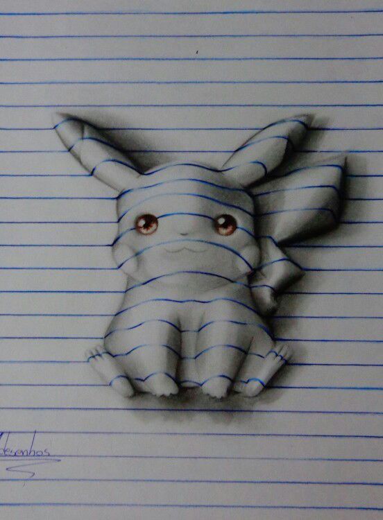 Dibujo 3d De Pikachu Anime Amino