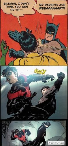 Origin Of The Batman Slapping Robin Meme Comics Amino