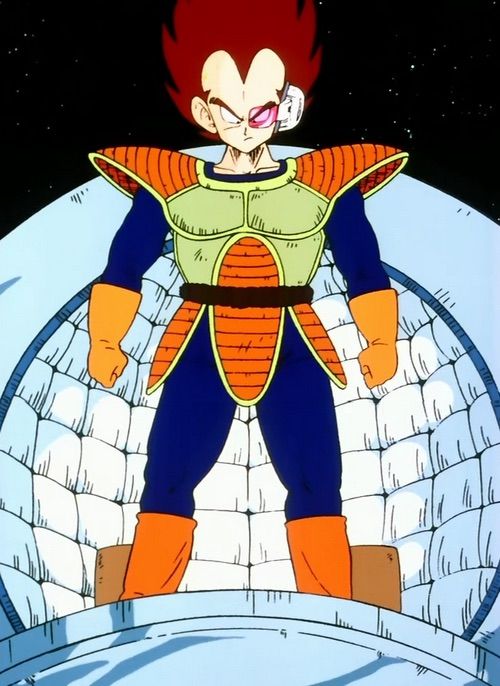 dragon ball z vegeta red hair