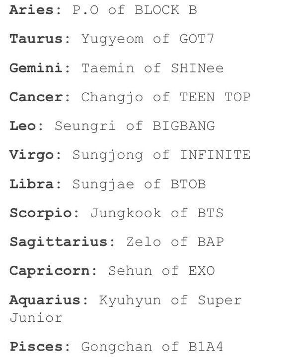 ZODIAC KPOP SIGNS | K-Pop Amino