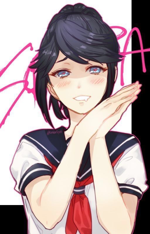 anime yandere girl with black hair