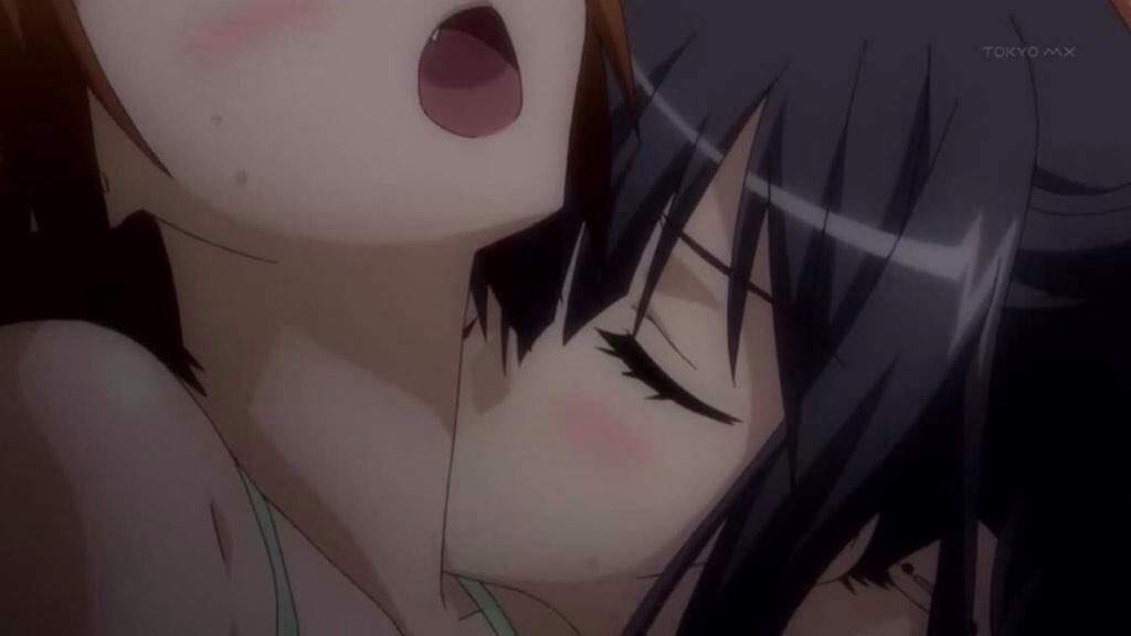 Funny anime vampire kiss scene