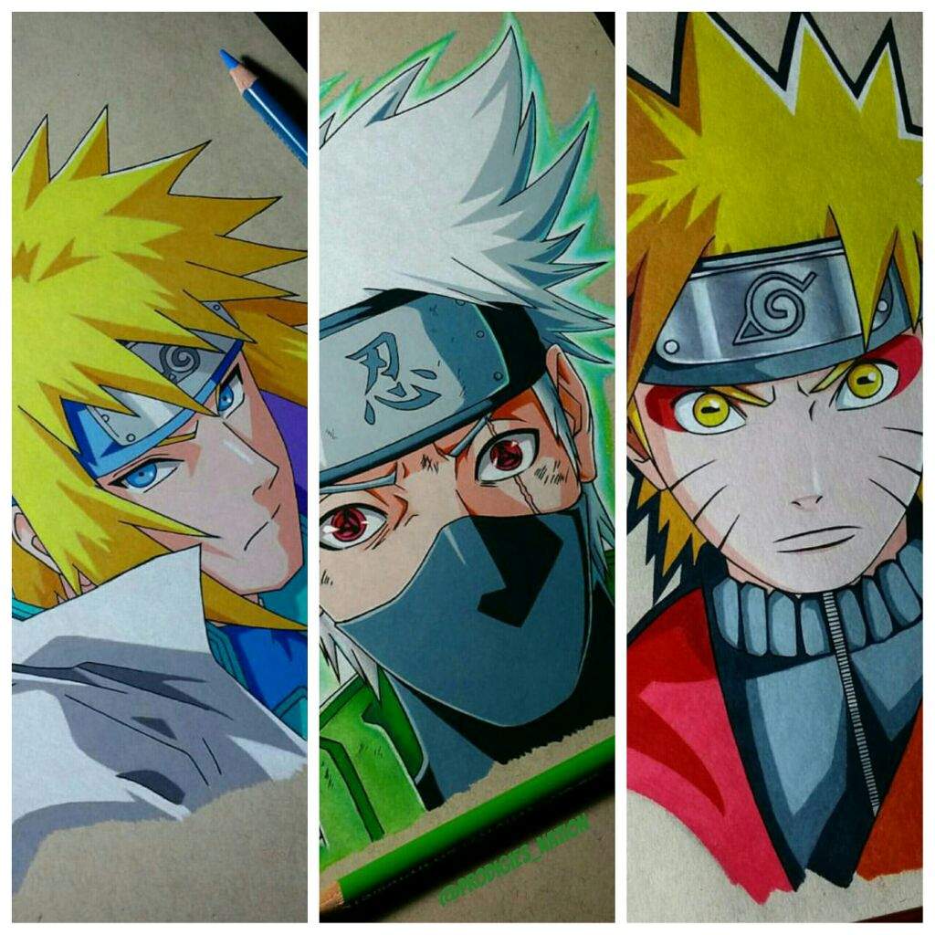 My Drawings from Naruto - Color Pencils | Anime Amino