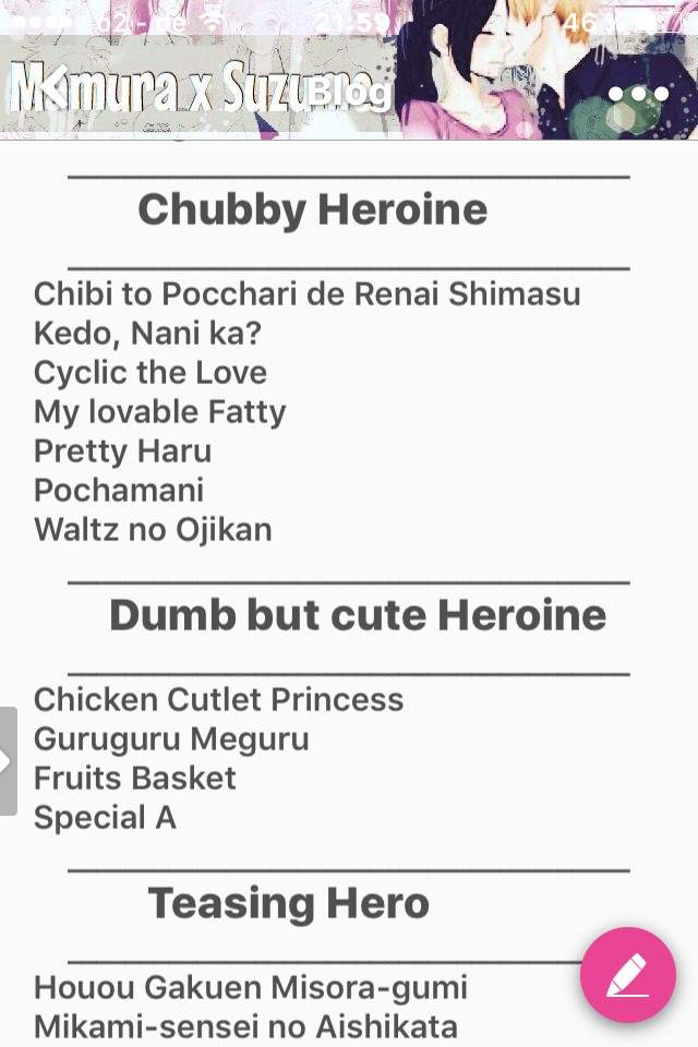 Ultimate Shoujo Manga list | Anime Amino