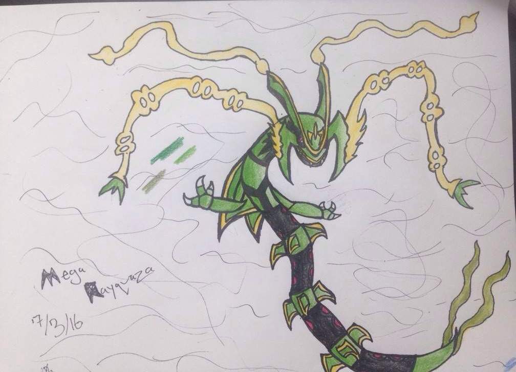 Mega Rayquaza Drawing A Bonus Drawing Pokémon Amino