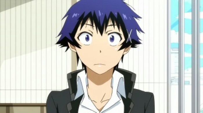 anime with blue hair mc