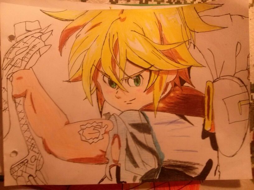 PROCESO [Dibujo de meliodas] || NANATSU NO TAIZAI | •Anime• Amino