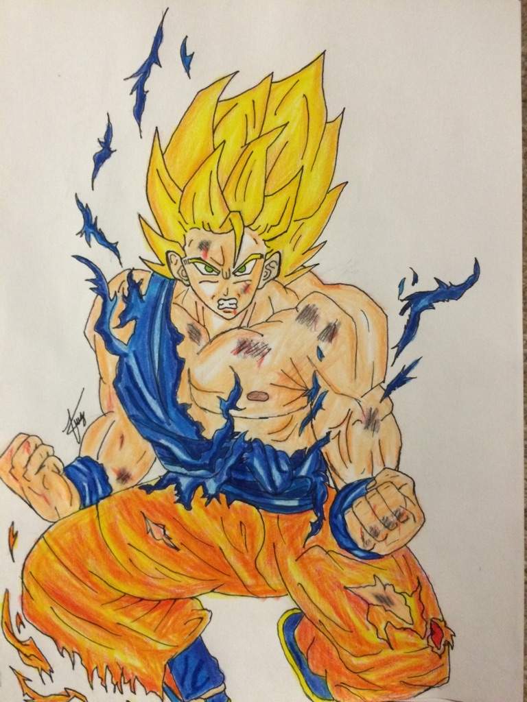 Super Saiyan goku drawing | DragonBallZ Amino