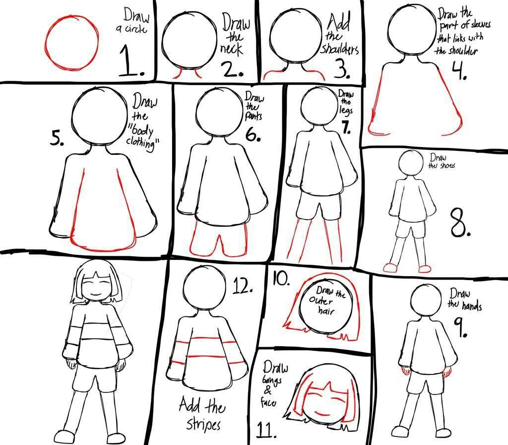 How to draw frisk | Undertale Amino