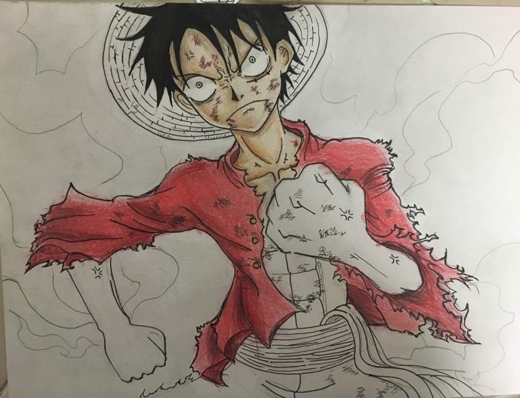 One Piece Luffy Drawing.