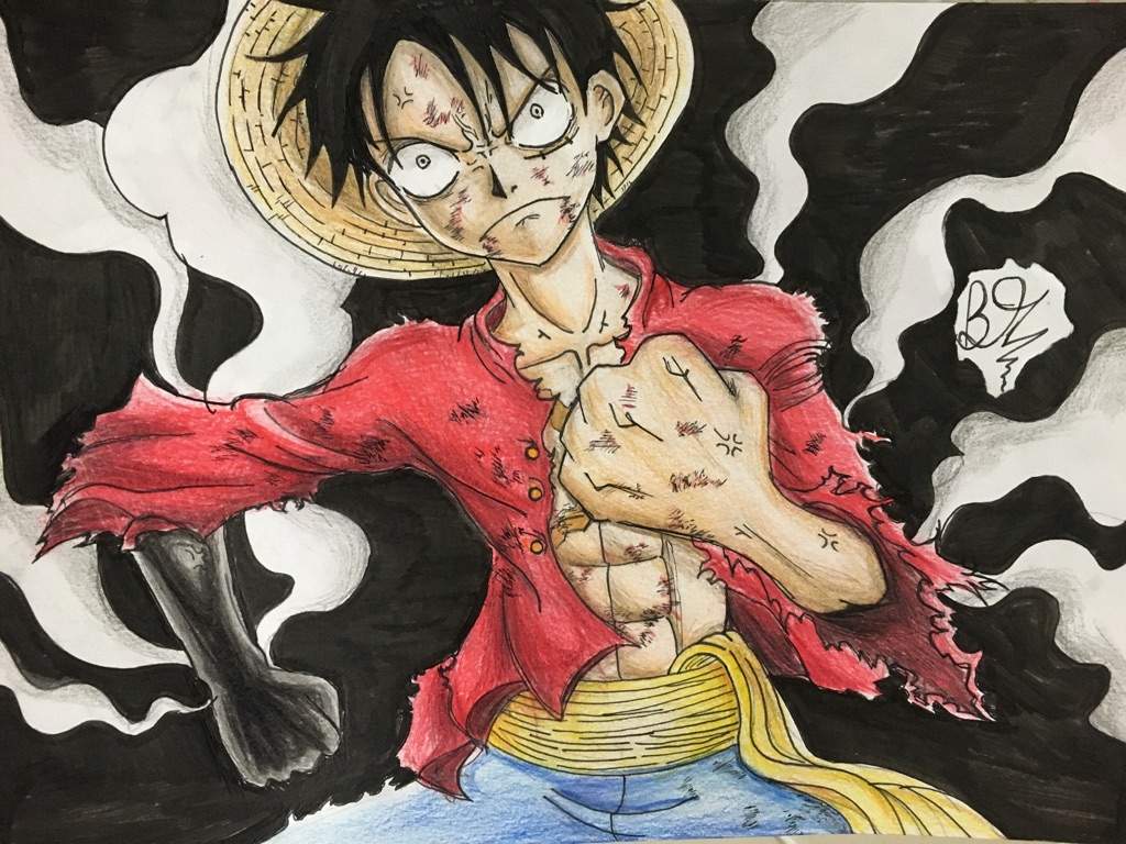 One Piece Luffy Drawing.