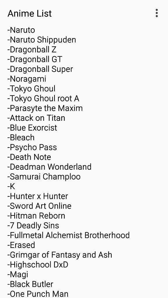 My anime list | Anime Amino