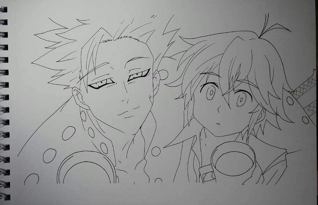 DIBUJO MELIODAS & BAN | •Anime• Amino