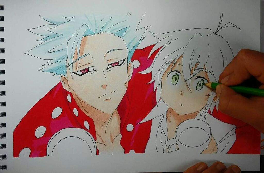 DIBUJO MELIODAS & BAN •Anime• Amino