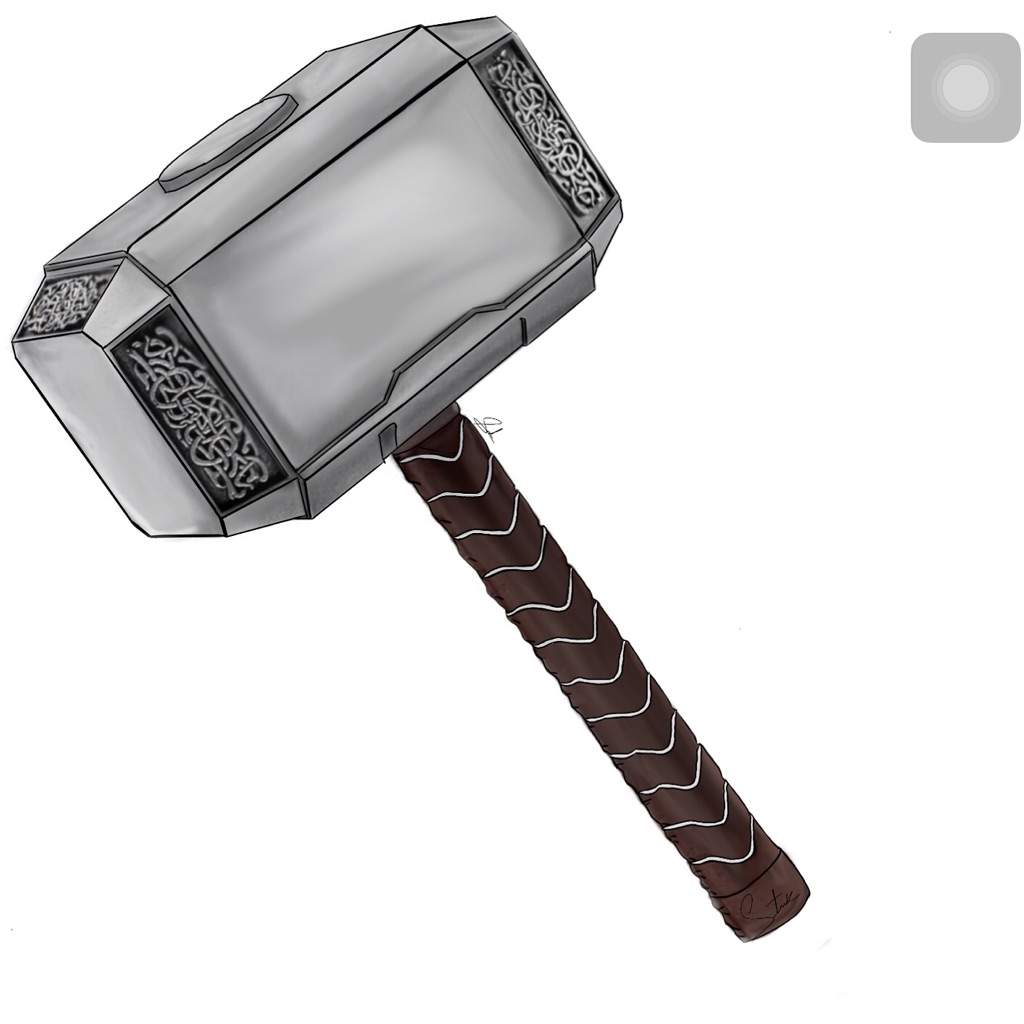 My drawing of Mjolnir | Comics Amino