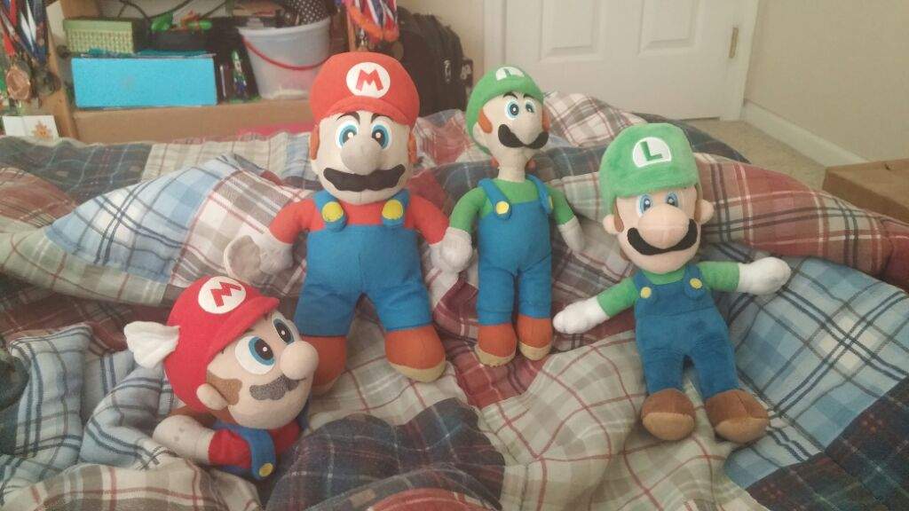 mario and luigi plush set