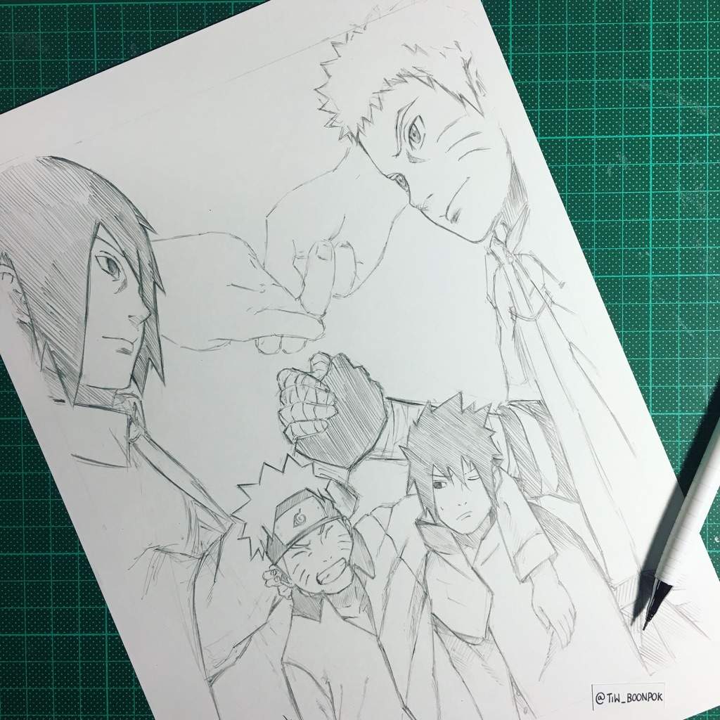 Naruto And Sasuke Drawing Anime Amino