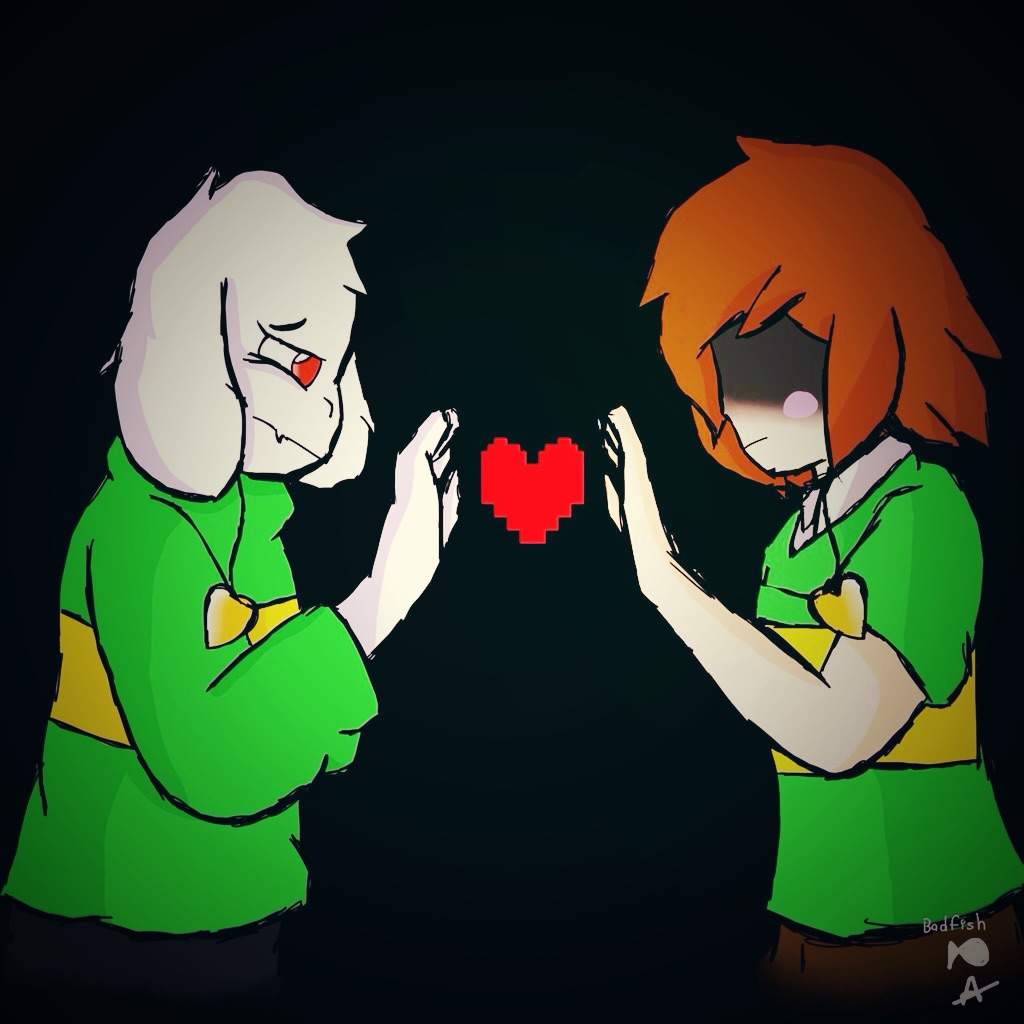 Alone Asriel And Chara Fanart D Undertale Amino