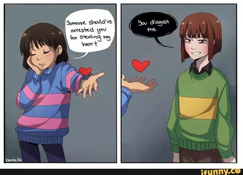 Frisk-Flirting (AGAIN?!) | Undertale Amino