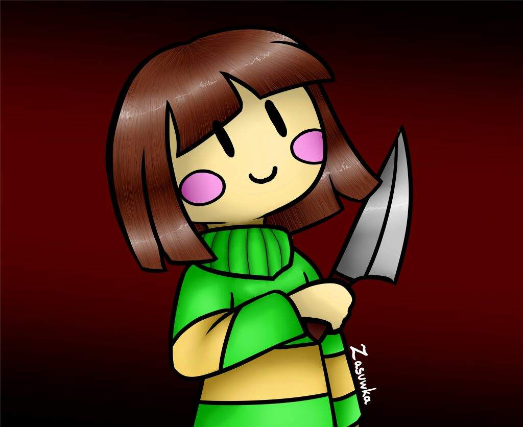 Simple drawing of Chara Undertale Amino