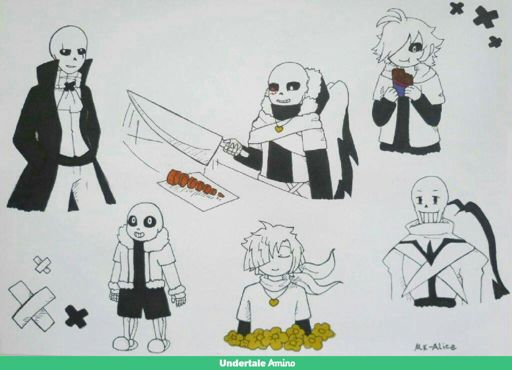 Cross sans and chara | Undertale Amino