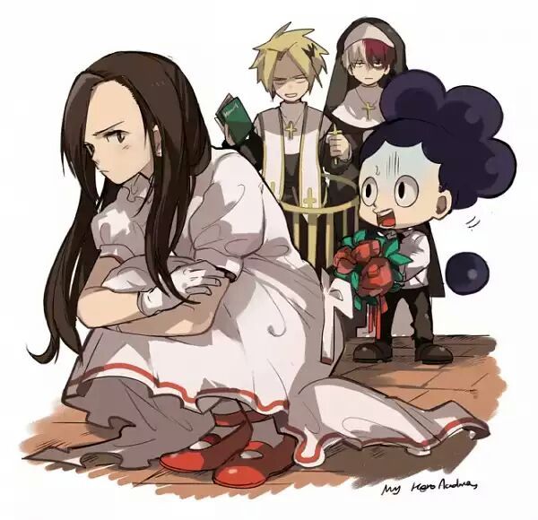 Mineta, Yaoyorozu & Todoroki.