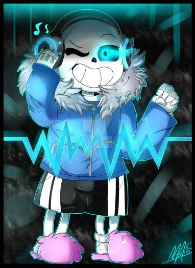 Sans listening to the Music ! [Fanart] | Undertale Amino