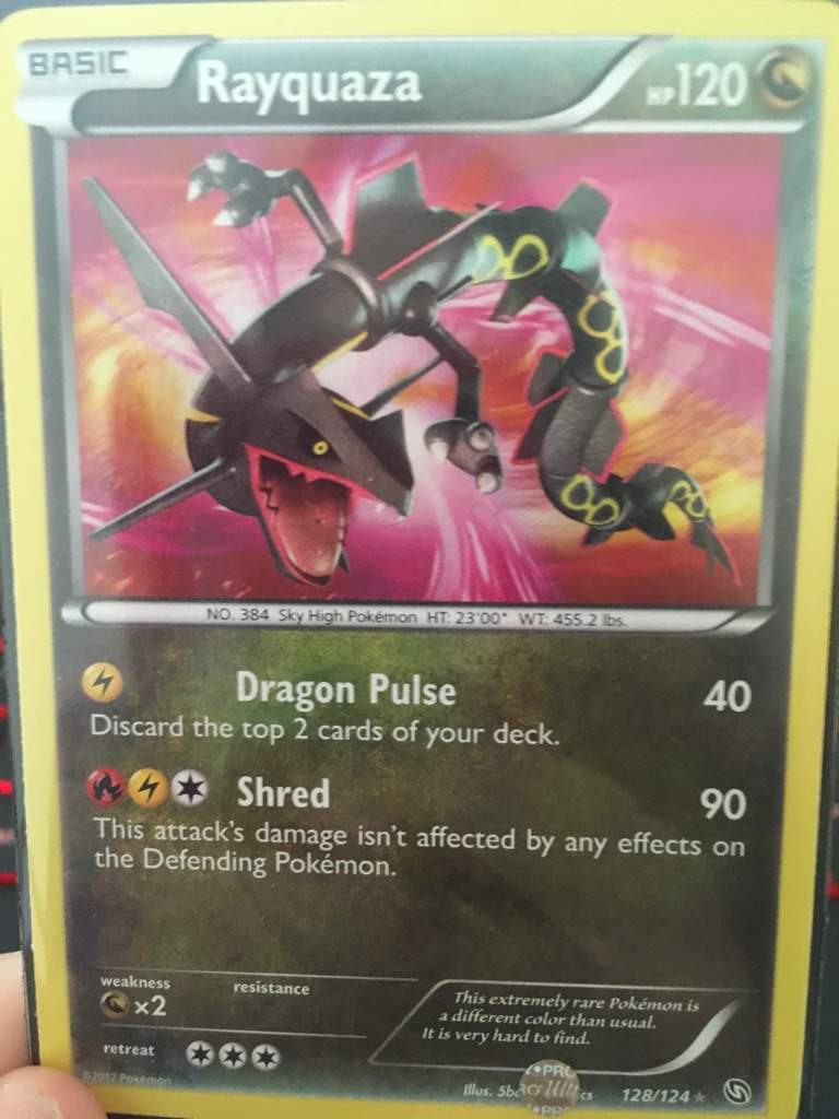 My shiny Rayquaza card | Pokémon Amino